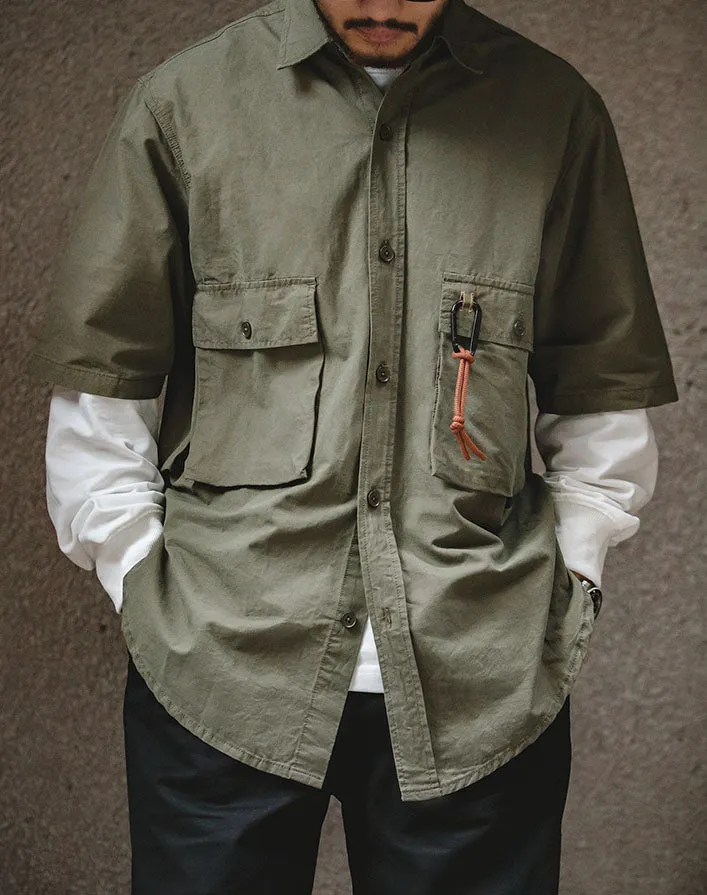 American Retro Loose Mountain Military Men's Shirt