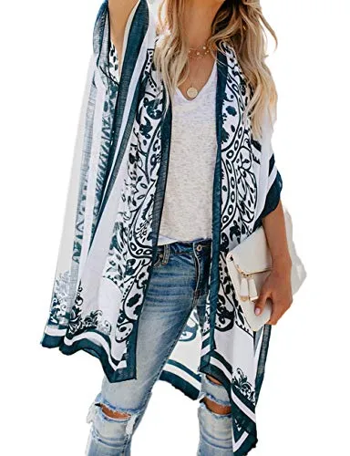 Bsubseach Pom Pom Kimono Cover Up for Bathing Suit Women Half Sleeve Cardigan Summer Bikini Beachwear Black