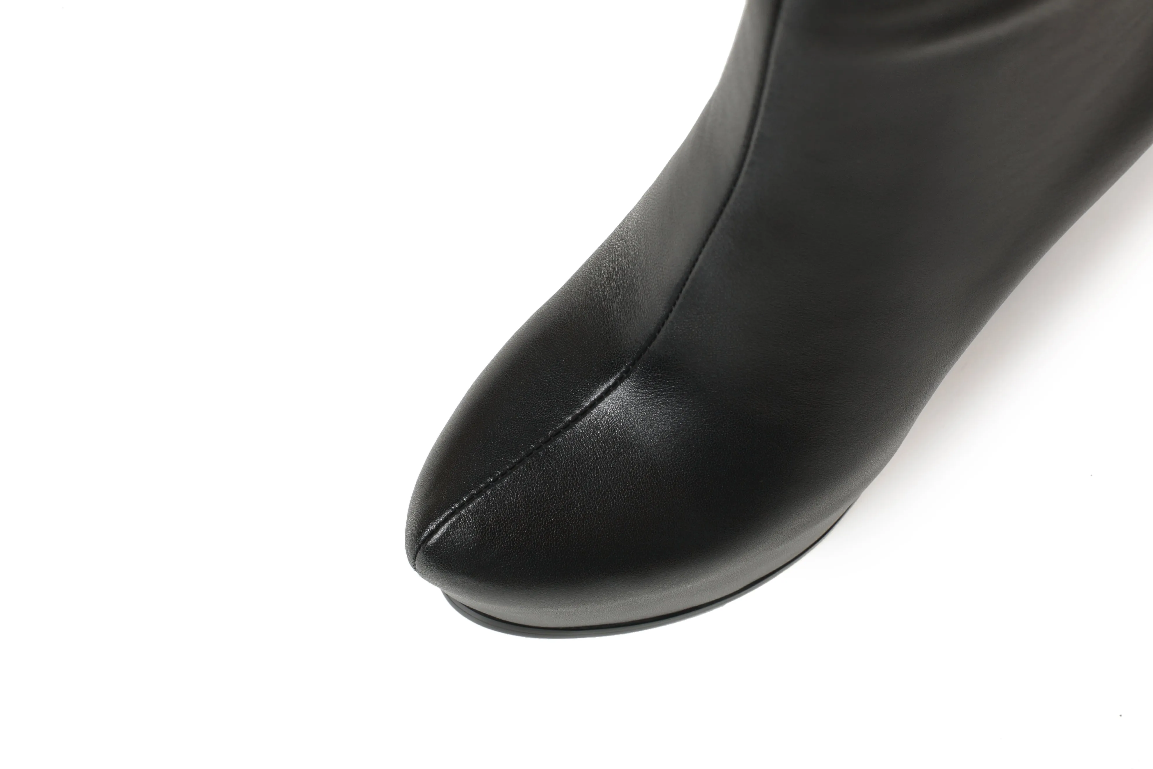 TinaCus Women's Genuine Leather Clear Pointed Toe Handmade Side Zip Up Sexy High Stiletto Heel Ankle Booties with Platform